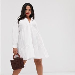 ASOS DESIGN Curve mini dress with long sleeves